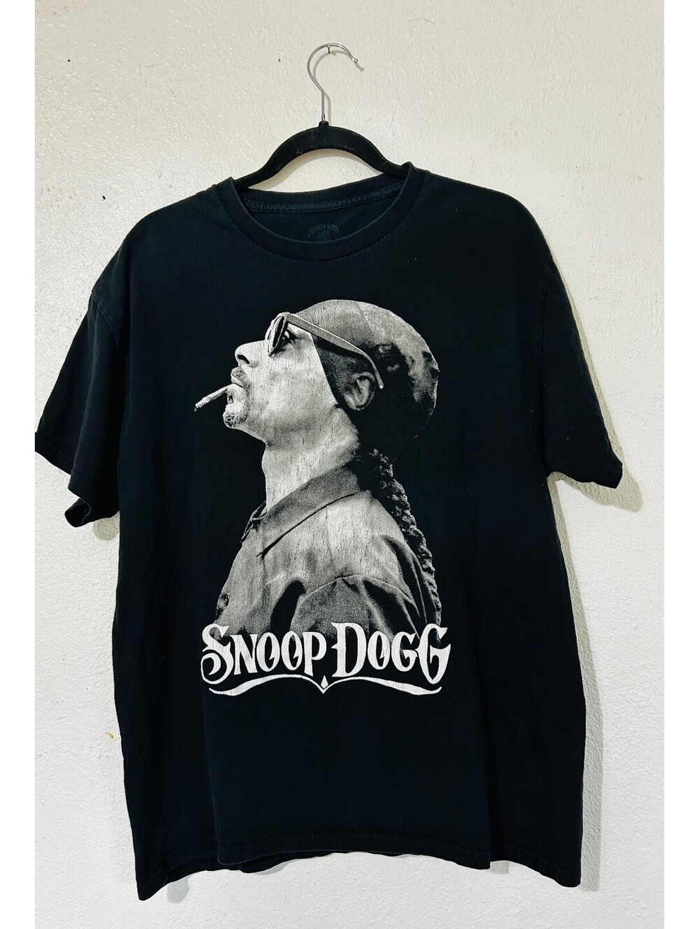 Snoop Dogg Shirt Death Row Rap Tee Distressed Thrashed Black Men Size Large L